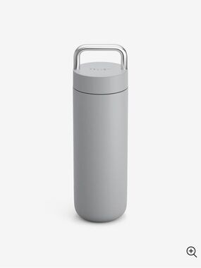 Matte Gray Water Bottle with Carry Handle